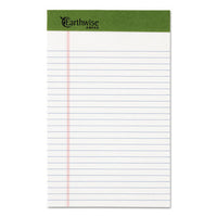 Earthwise By Oxford Recycled Pad, Legal Rule, 8.5 X 11.75, White, 40 Sheets, 4-pack