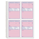 Telephone Message Book With Fax-mobile Section, 4-1-4 X 5 1-2, Two-part, 50-book