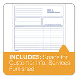 Spiralbound Service Invoices, 8 1-2 X 7-3-4, Two-part Carbonless, 50 Sets-book