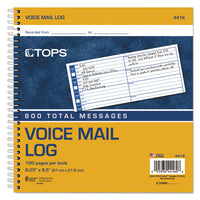 Voice Message Log Books, 8 1-2 X 8 1-4, 800-message Book