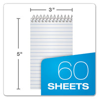 Memo Books, Narrow Rule, 3 X 5, White, 60 Sheets, 3-pack