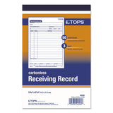 Receiving Record Book, 5 9-16 X 7 15-16, Three-part Carbonless, 50 Sets-book