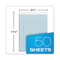 Prism + Writing Pads, Wide-legal Rule, 8.5 X 11.75, Pastel Blue, 50 Sheets, 12-pack