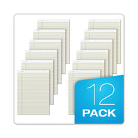 Prism + Colored Writing Pads, Wide-legal Rule, 8.5 X 11.75, Ivory, 50 Sheets, 12-pack