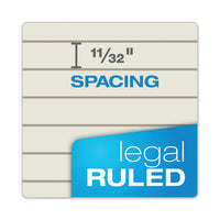 Prism + Colored Writing Pads, Wide-legal Rule, 8.5 X 11.75, Ivory, 50 Sheets, 12-pack