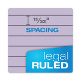 Prism + Colored Writing Pad, Wide-legal Rule, 8.5 X 11.75, Orchid, 50 Sheets, 12-pack