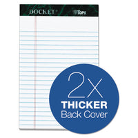 Docket Ruled Perforated Pads, Narrow Rule, 5 X 8, White, 50 Sheets, 6-pack