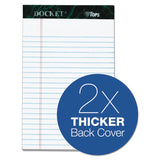 Docket Ruled Perforated Pads, Narrow Rule, 5 X 8, White, 50 Sheets, 6-pack