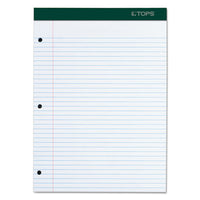 Double Docket Ruled Pads, Wide-legal Rule, 8.5 X 11.75, White, 100 Sheets