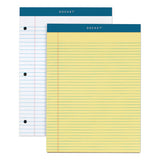 Double Docket Ruled Pads, Pitman Rule, 8.5 X 11.75, Canary, 100 Sheets, 6-pack