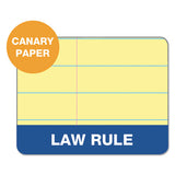 Double Docket Ruled Pads, Pitman Rule, 8.5 X 11.75, Canary, 100 Sheets, 6-pack