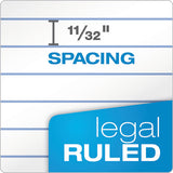 Double Docket Ruled Pads, Wide-legal Rule, 8.5 X 11.75, White, 100 Sheets, 6-pack