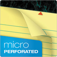 Docket Ruled Perforated Pads, Wide-legal Rule, 8.5 X 14, Canary, 50 Sheets, 12-pack