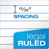 Docket Ruled Perforated Pads, Wide-legal Rule, 8.5 X 14, White, 50 Sheets, 12-pack