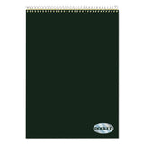 Docket Ruled Wirebound Pad W- Cover, 1 Subject, Wide-legal Rule, Dark Green Cover, 8.5 X 11.75, 70 Sheets