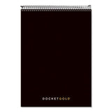 Docket Gold Planners & Project Planners, Narrow, Black, 8.5 X 6.75, 70 Sheets