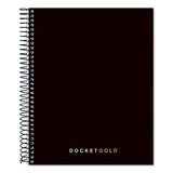 Docket Gold Planners & Project Planners, Narrow, Black, 8.5 X 6.75, 70 Sheets