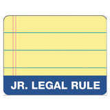 Docket Gold Ruled Perforated Pads, Narrow Rule, 5 X 8, Canary, 50 Sheets, 12-pack