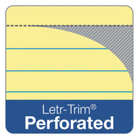 Docket Gold Ruled Perforated Pads, Narrow Rule, 5 X 8, Canary, 50 Sheets, 12-pack