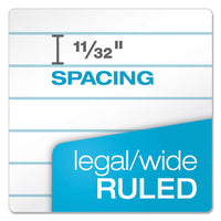 Docket Gold Ruled Perforated Pads, Wide-legal Rule, 8.5 X 11.75, White, 50 Sheets, 12-pack
