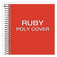 Color Notebooks, 1 Subject, Narrow Rule, Ruby Red Cover, 8.5 X 5.5, 100 Sheets