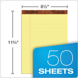 "the Legal Pad" Ruled Pads, Wide-legal Rule, 8.5 X 11.75, Canary, 50 Sheets, Dozen