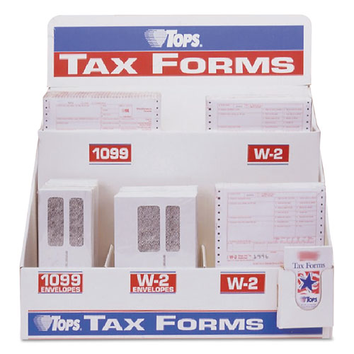 Six-part W-2 Tax Form Floor Display, 2019, Plastic, With 50 Forms