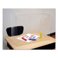 Personal Space Crystal Clear Desk Dividers, 18.5 X 9.5 X 14, Pet, Clear, 36-carton