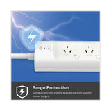 Kasa Smart Wifi 3-outlet Power Strip, 3 Outlets, 2 Usb Ports, White