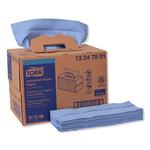 Industrial Paper Wiper, 4-ply, 12.8 X 16.5, Blue, 180-carton