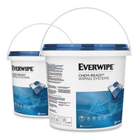 Chem-ready Wiping System Bucket, 7.13 X 7.13 X 7, White, 5-carton