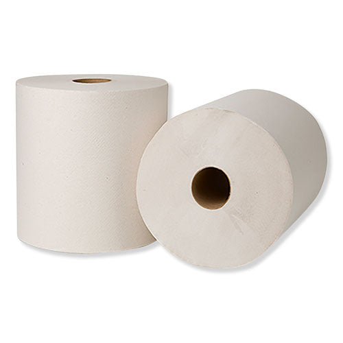 Hardwound Roll Towels, 7.88" X 800 Ft, Natural White, 6 Rolls-carton