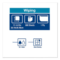 Heavy-duty Paper Wiper, 11.1" X 800 Ft, Blue