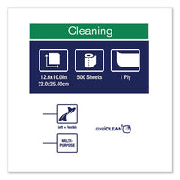 Cleaning Cloth, 12.6 X 10, White, 500 Wipes-carton