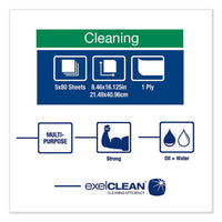 Heavy-duty Cleaning Cloth, 8.46 X 16.13, White, 80-box, 5 Boxes-carton