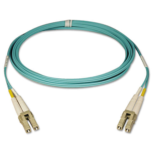 Duplex Multimode 50-125 Om3 Lszh Fiber Patch Cable (lc-lc), 10gb, 3 Ft., Aqua