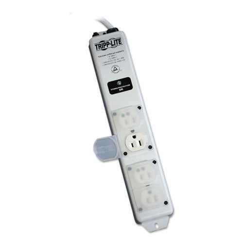 Medical-grade Power Strip With Surge Protection, 4 Outlets, 6 Ft Cord, 1410 J