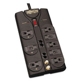 Protect It! Surge Protector, 8 Outlets, 10 Ft Cord, 3240 Joules, Rj45, Black