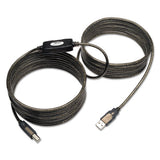 Usb 2.0 Active Repeater Cable, A To B (m-m), 25 Ft., Black