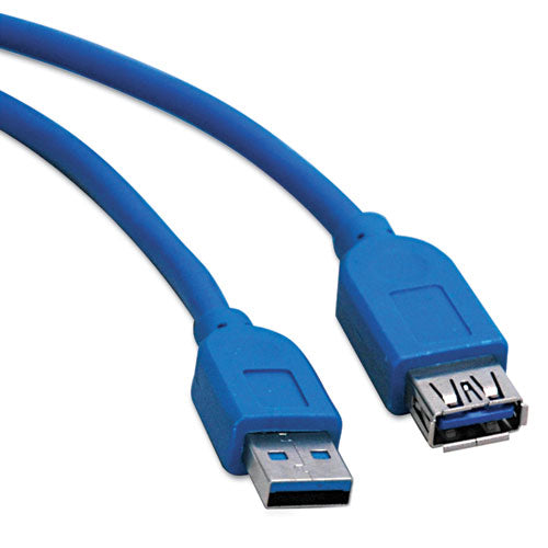 Usb 3.0 Superspeed Extension Cable (a-a M-f), 10 Ft., Blue
