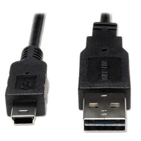 Universal Reversible Usb 2.0 Cable, Reversible A To 5-pin Mini B (m-m), 6 Ft.