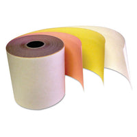 Carbonless Receipt Rolls, 3" X 67 Ft, White-canary-pink, 5-pack