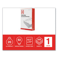 Printer Paper, 92 Bright, 20 Lb, 8.5 X 11, 500 Sheets-ream