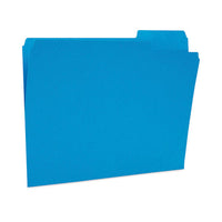 Reinforced Top Tab File Folders, 1-3-cut Tabs: Assorted, Letter Size, 10.5-pt Stock, Blue, 24-pack