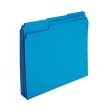 Reinforced Top Tab File Folders, 1-3-cut Tabs: Assorted, Letter Size, 10.5-pt Stock, Blue, 24-pack