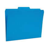 Reinforced Top Tab File Folders, 1-3-cut Tabs: Assorted, Letter Size, 10.5-pt Stock, Blue, 24-pack