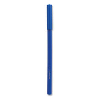 Ballpoint Pen, Stick, Medium 1 Mm, Blue Ink, Blue Barrel, Dozen