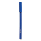 Ballpoint Pen, Stick, Medium 1 Mm, Blue Ink, Blue Barrel, Dozen