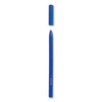 Ballpoint Pen, Stick, Medium 1 Mm, Blue Ink, Blue Barrel, Dozen