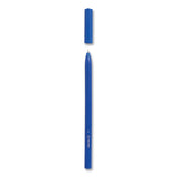 Ballpoint Pen, Stick, Medium 1 Mm, Blue Ink, Blue Barrel, Dozen